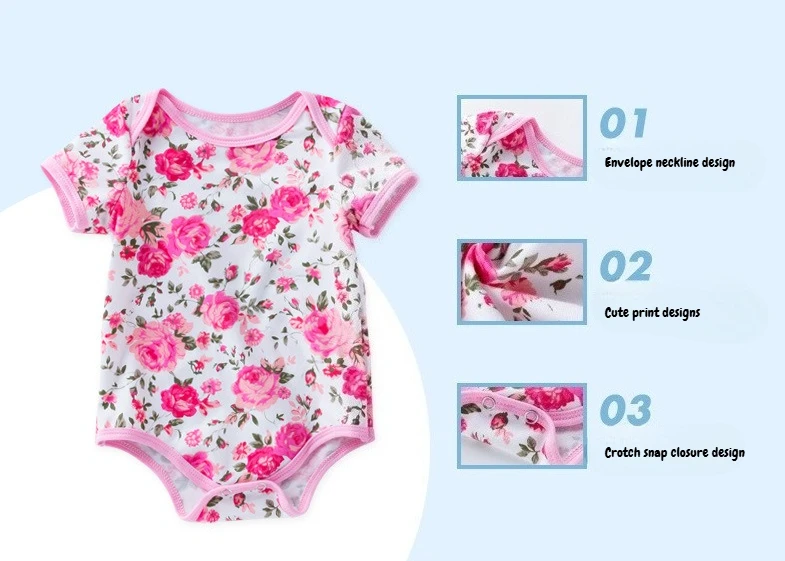 Body manga corta para bebé recién nacido con escote tipo sobre Somenie - imagen 2