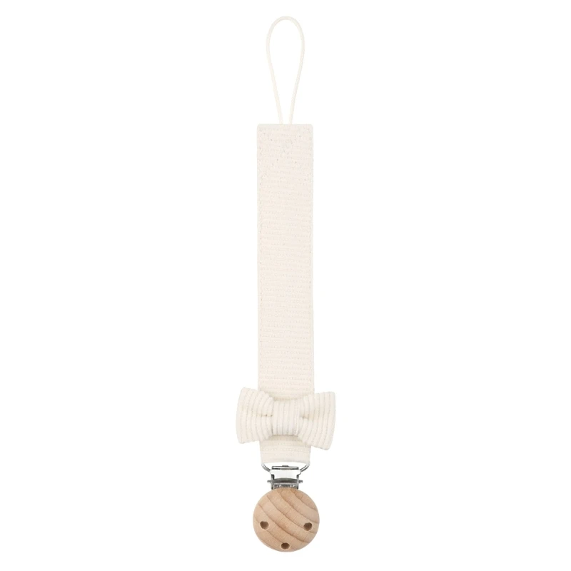 Cadena sujetador madera para chupete – Color pastel para bebé - imagen 2
