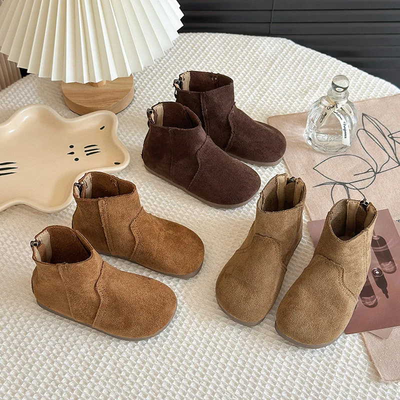 Botines de bebé en gamuza antideslizantes para exterior, felpa - imagen 3