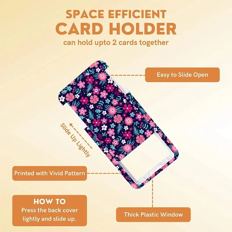 Porta credenciales con clip floral y cordón retráctil – Set 3 - imagen 4