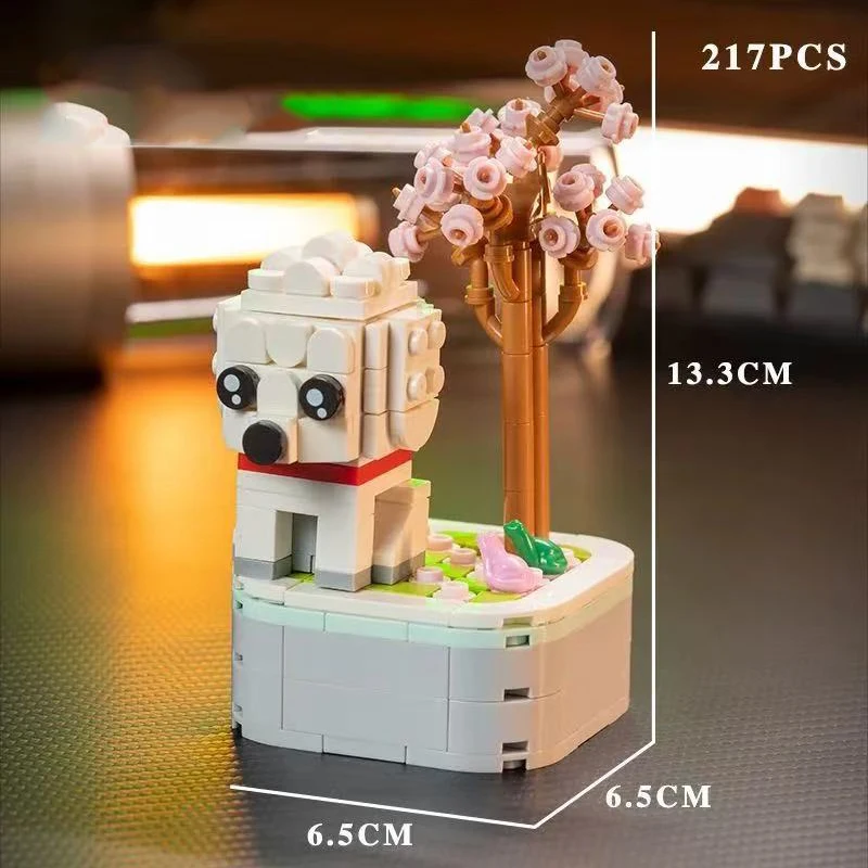 Bloques de construcción con insectos y flores para niños