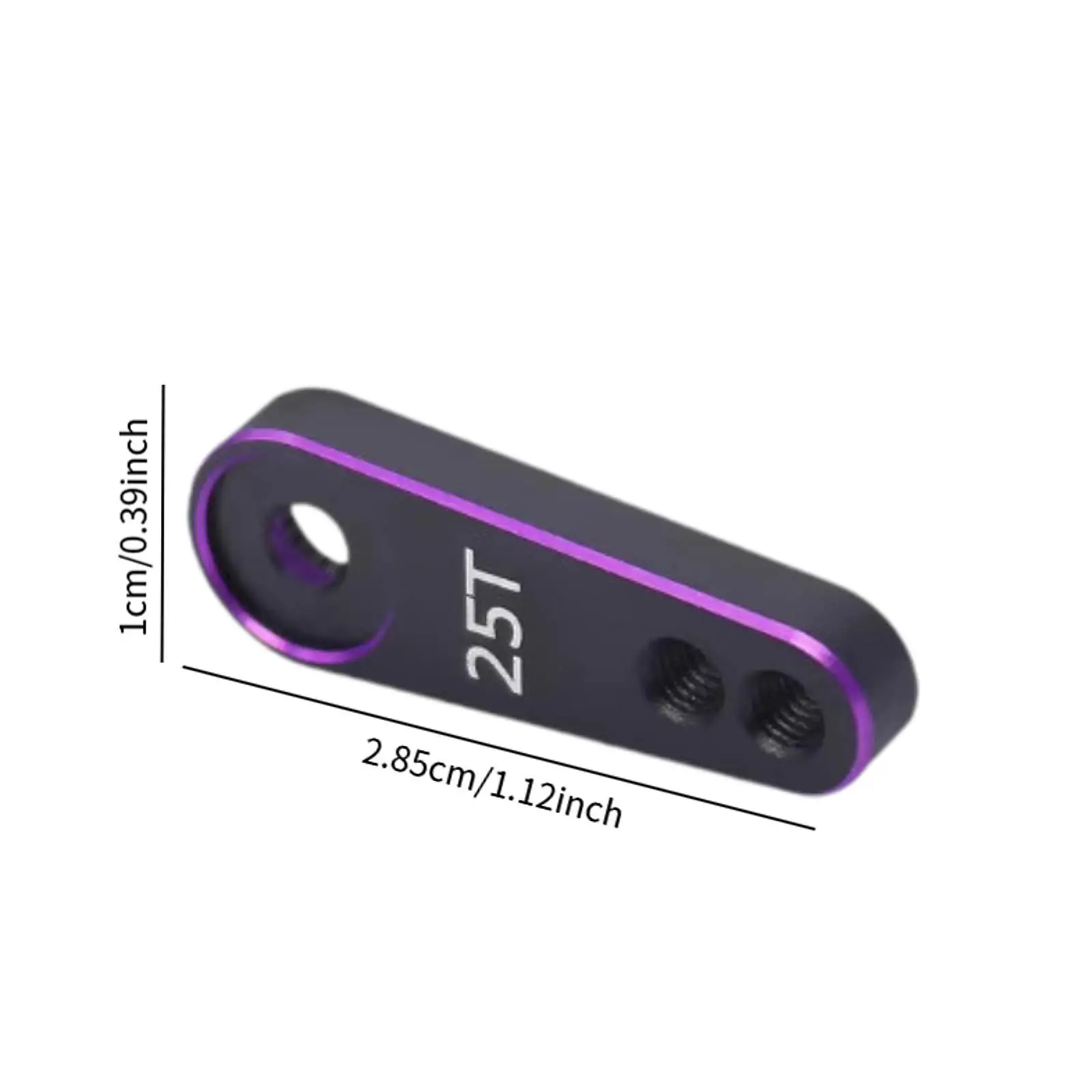 Brazo de servo metálico RC negro violeta para camiones 1:14