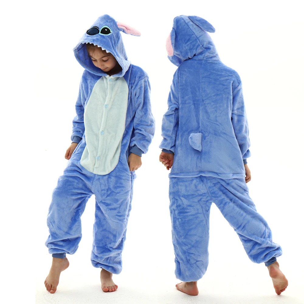 Pijamas kigurumi unicornio en franela para invierno