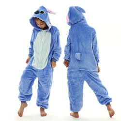 Pijamas kigurumi unicornio en franela para invierno