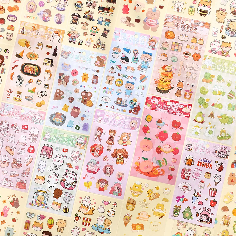 Pegatinas autoadhesivas kawaii para cuadernos y manualidades - imagen 2
