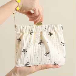 Bolso multiusos de algodón para bebé con cierre automático artístico