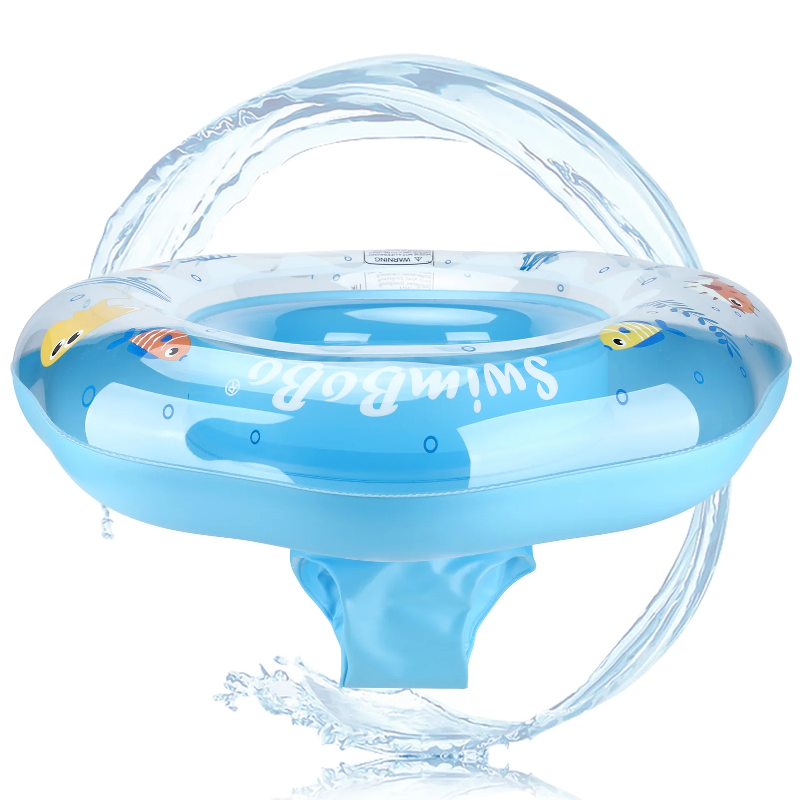 Swimbobo Anillo flotador bebé PVC rosa y azul para piscina - imagen 3