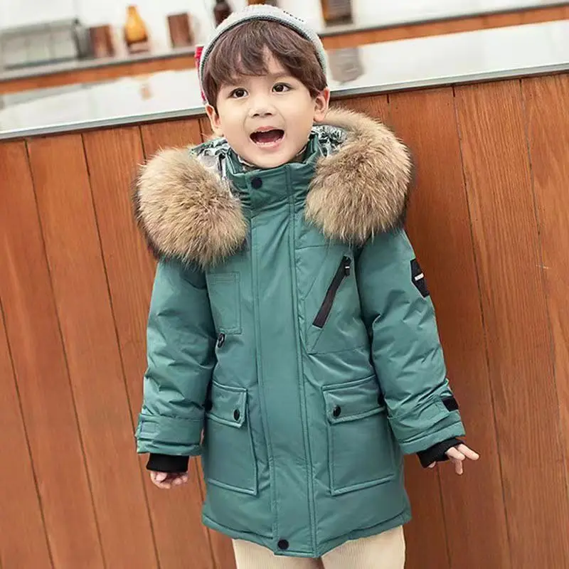 Abrigo grueso de invierno con capucha y algodón para niños - imagen 3