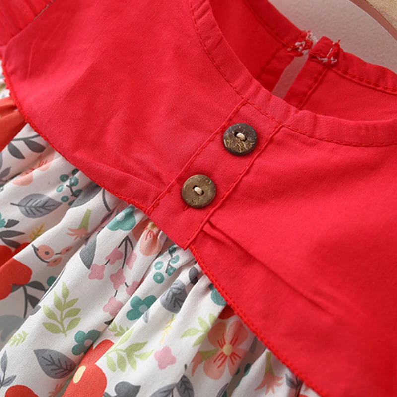 Vestido de verano de princesa sin mangas con flores y sombrero - imagen 5