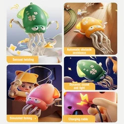 Babyspeelgoed Juguete de arrastre pulpo que baila con luces y música