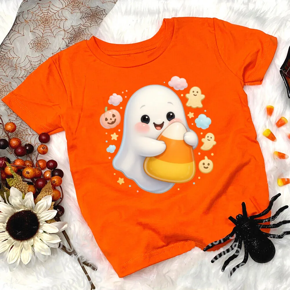 Camiseta Halloween para niño – Estampado de calabaza naranja - imagen 3