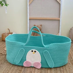 Cesta moisés algodón con cambiador portátil diseño pingüino