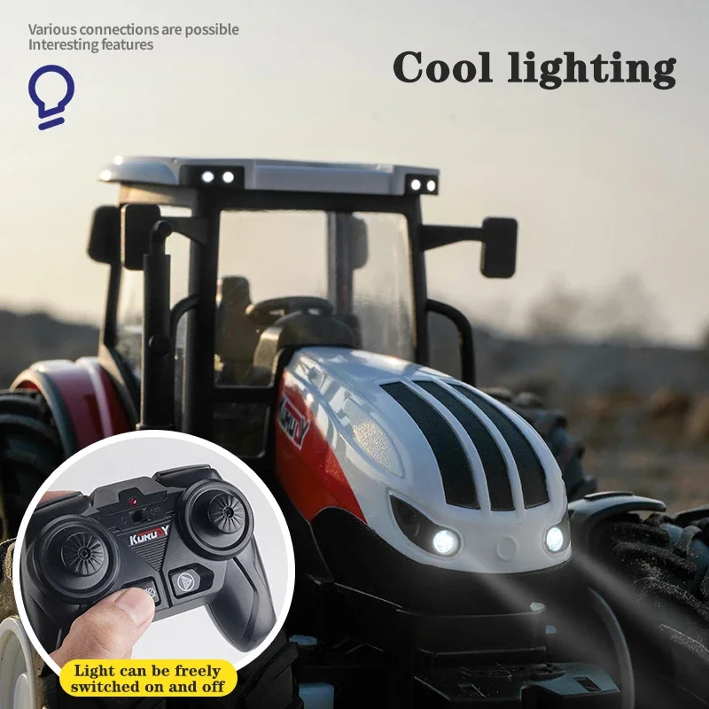 Tractor teledirigido con remolque de cosechadora agrícola RC - imagen 5