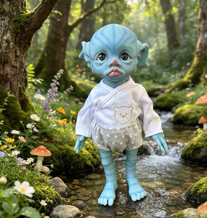 Muñeca reborn hada élfica pintada a mano NPK Avatar élfico - imagen 5