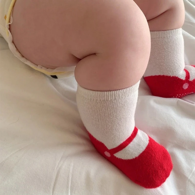 Calcetines cortos antideslizantes para bebé estilo ballet de primavera - imagen 5