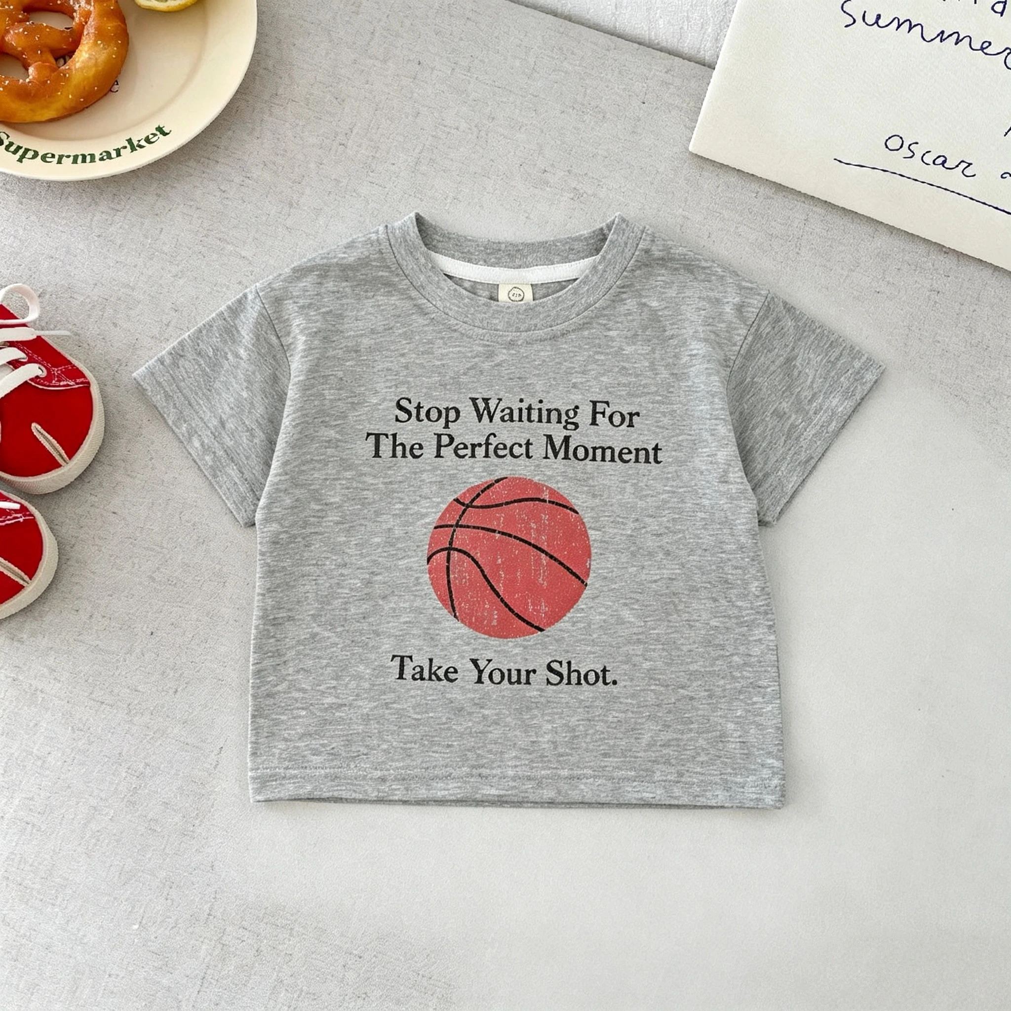 Camiseta niño manga corta con cuello redondo para verano - imagen 4