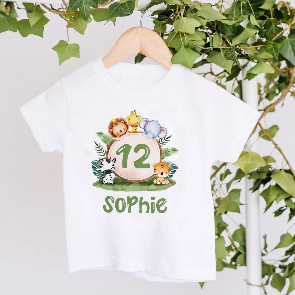 Camiseta salvaje personalizada para niños – Temática safari cumpleaños - imagen 2
