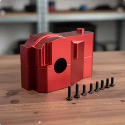 Cubierta caja de cambios anodizada aluminio resistente