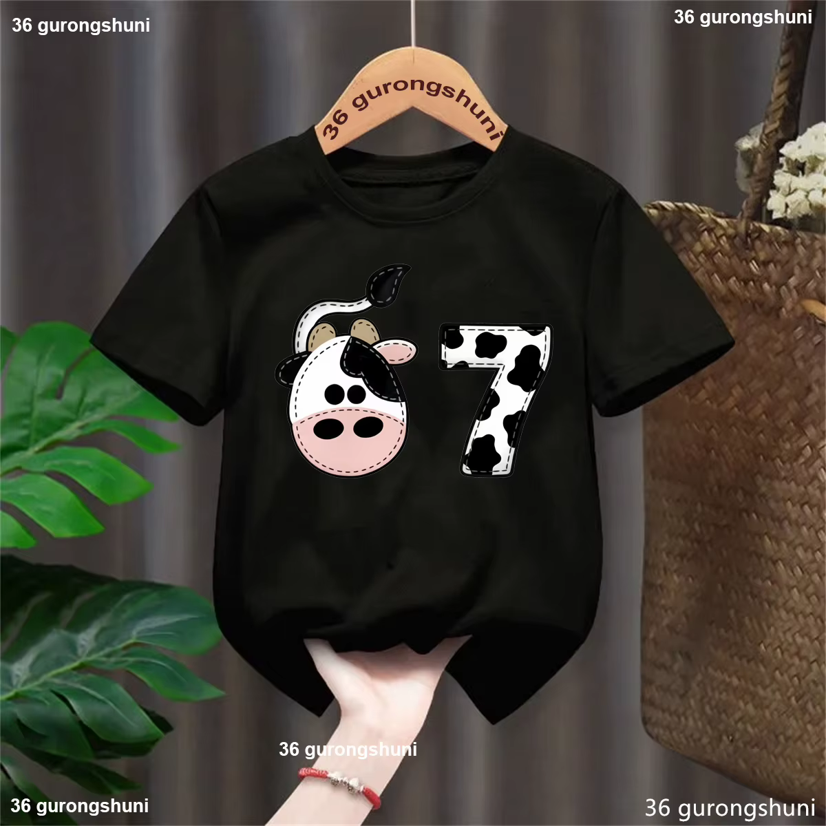 Camiseta infantil de estampado vaca con diseño fresco verano - imagen 2