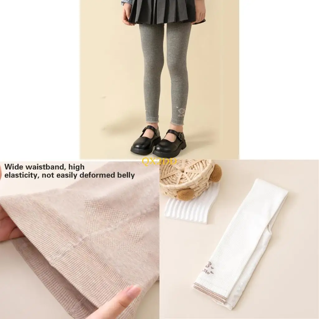 QX2D Leggings elásticos para niñas pequeñas de invierno y otoño - imagen 5