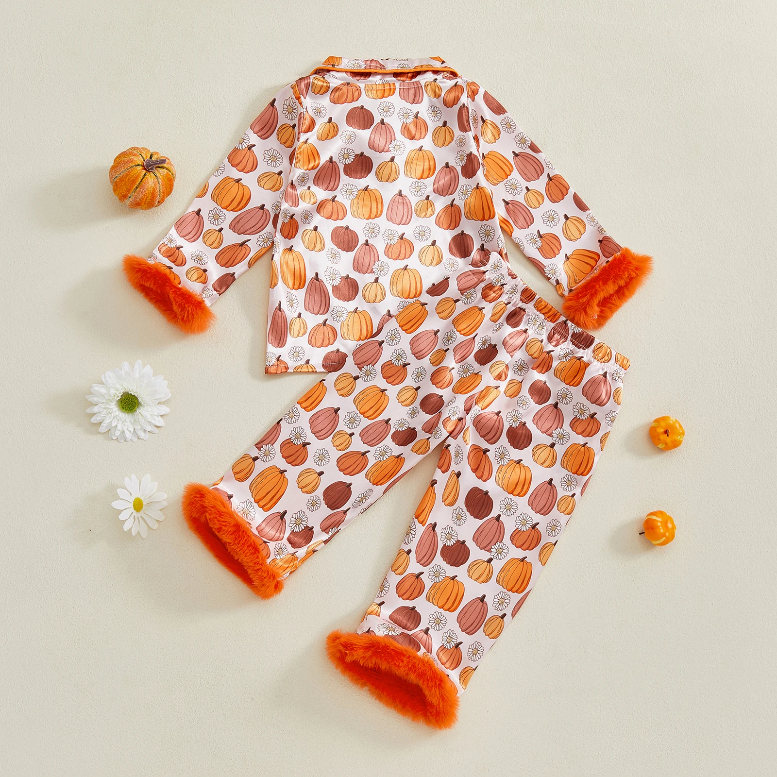 Pijama infantil Halloween estampado calabaza para niñas - imagen 5