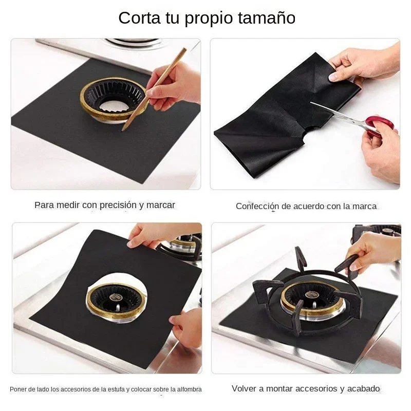 Protectores para quemadores a gas 27x27 cm - Alfombrillas de cocina - imagen 4