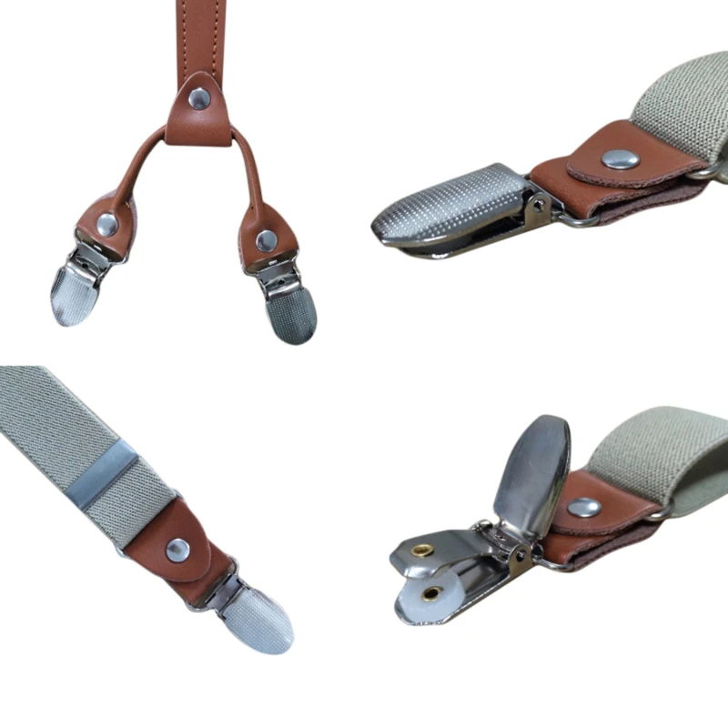 Tirantes elásticos para hombre en X, ajustables con ganchos a presión - imagen 5