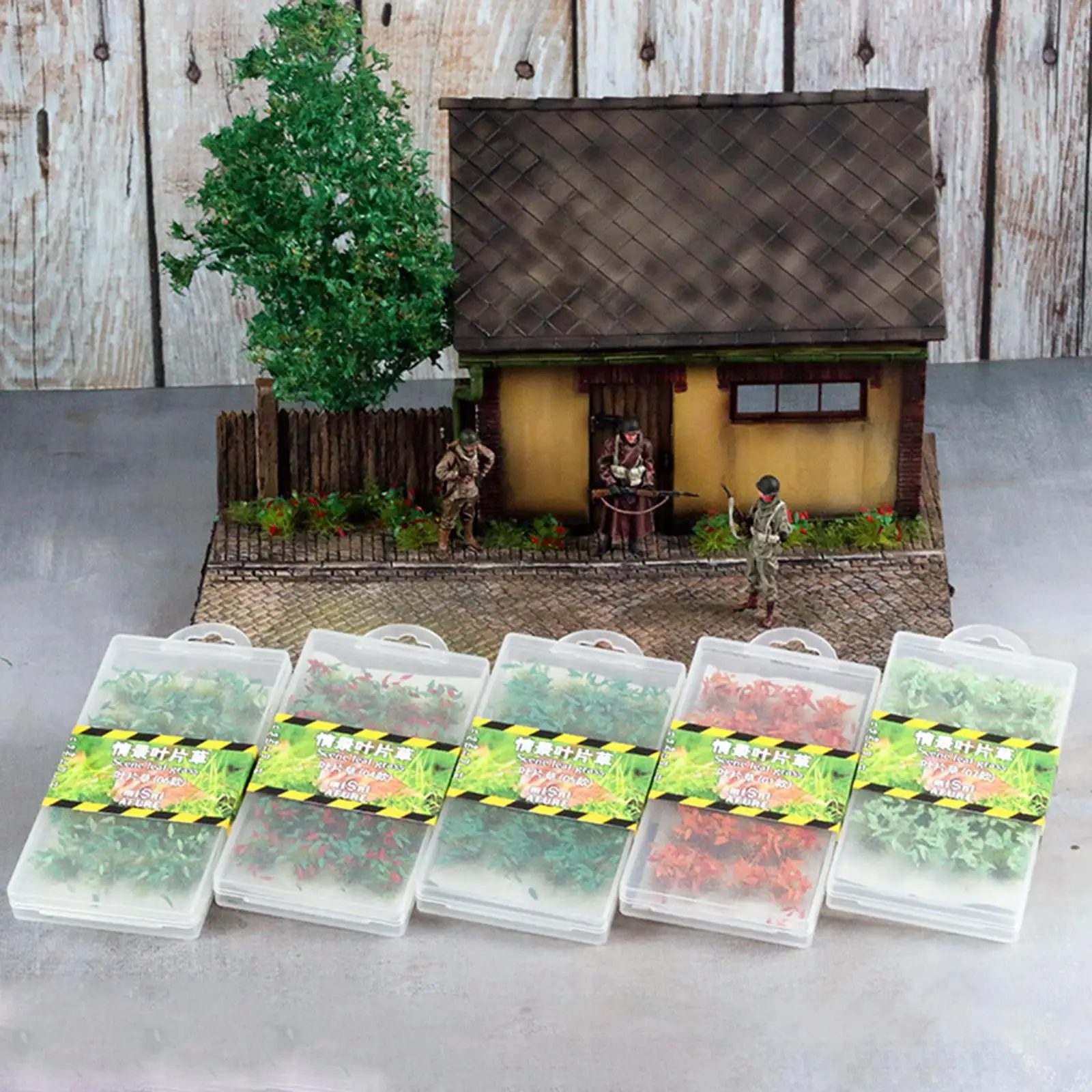 Kit accesorios para maquetas de tren: césped y flores - imagen 2