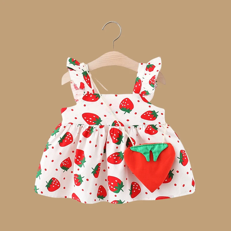 Vestido verano de algodón con lazo floral para niña - imagen 2
