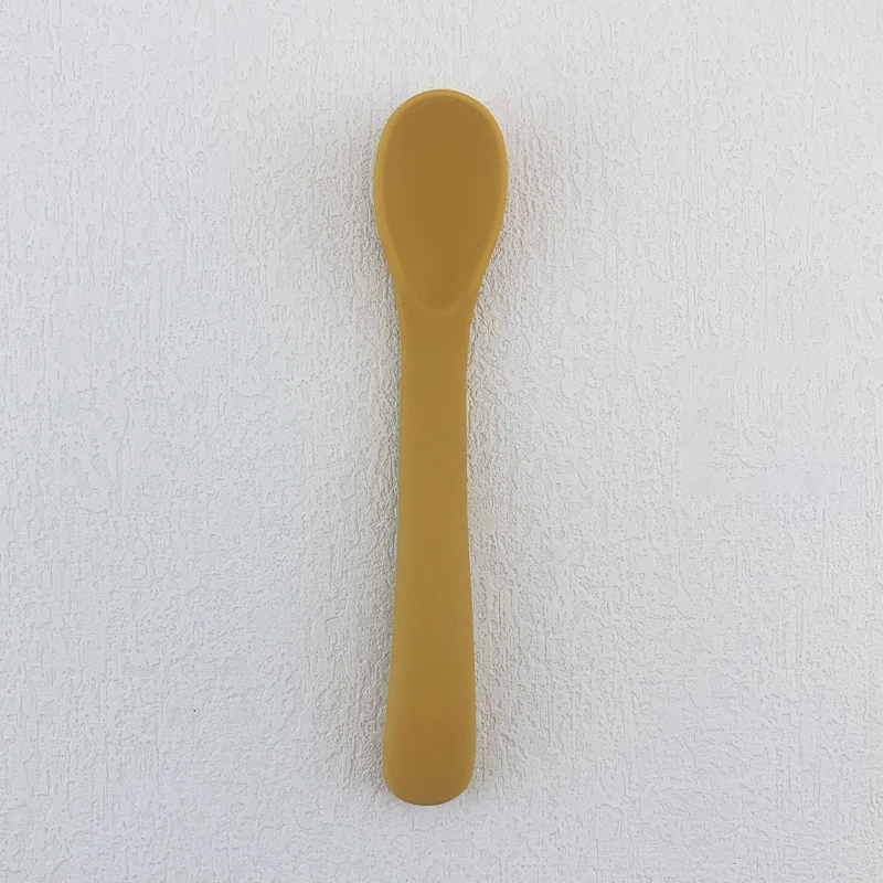 Cuchara de silicona para bebé – Mango suave y largo - imagen 5