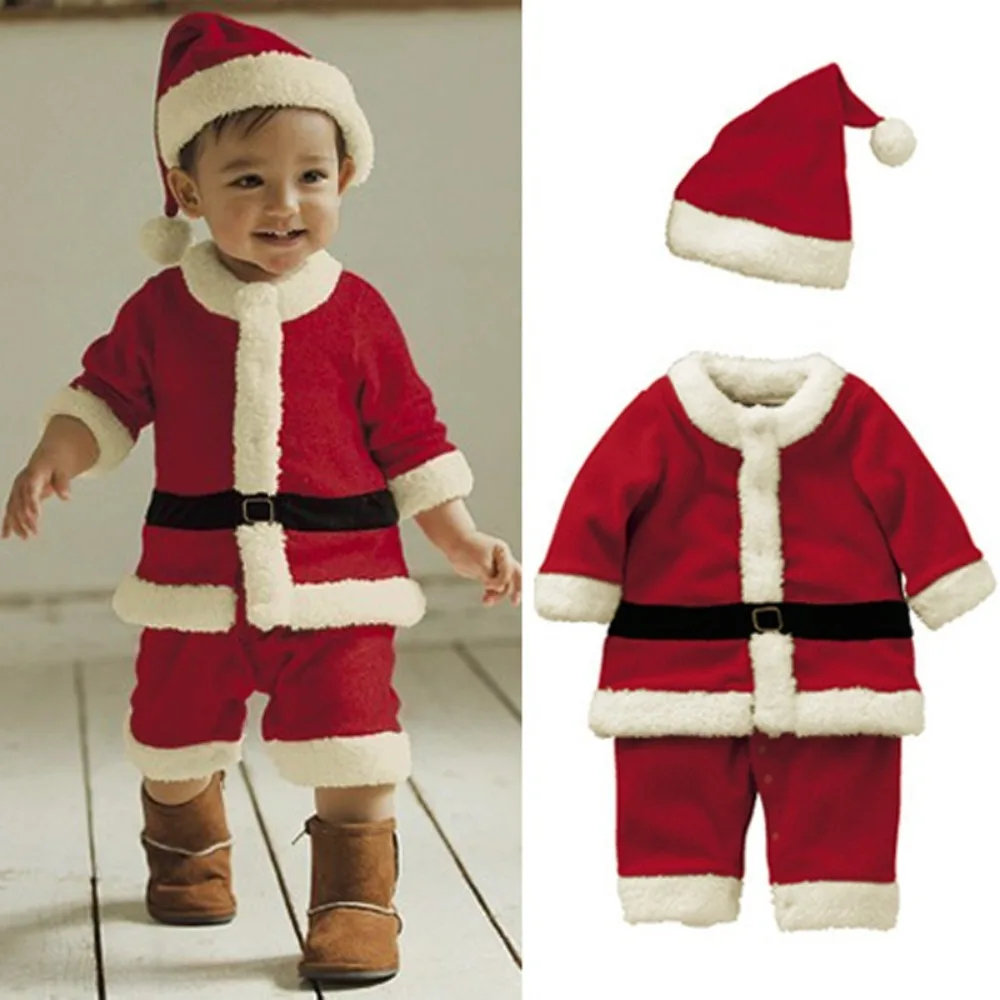 Disfraz de Papá Noel rojo para niña – Traje de Navidad de invierno