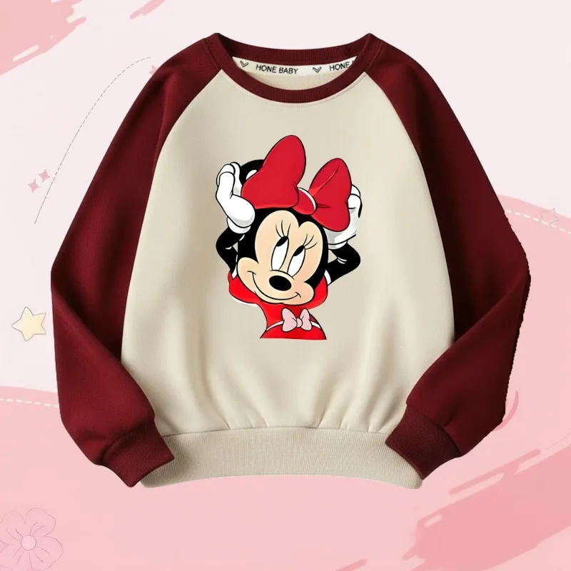 Sudadera Disney Minnie para niñas con cuello redondo y estampado - imagen 5