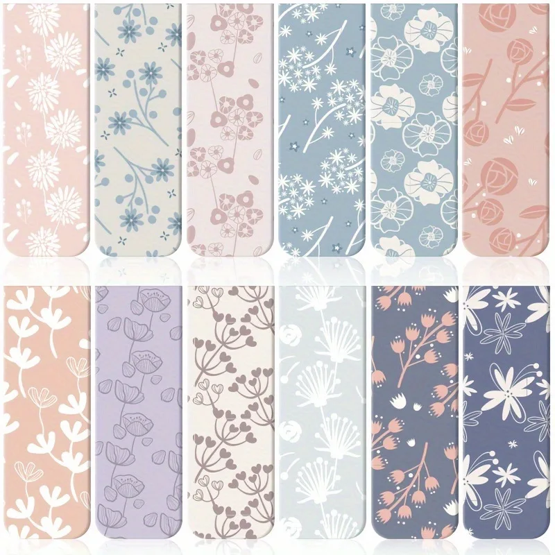 Marcapáginas magnéticos con flores para libros y carpetas reutilizables - imagen 4