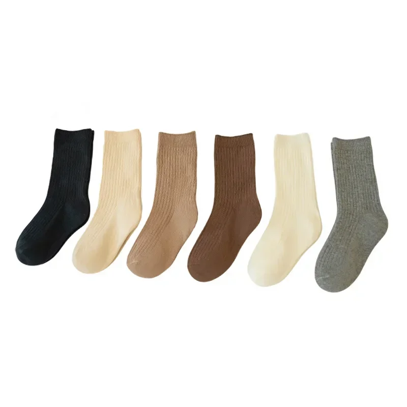 Calcetines beige algodón suave para niños – Estilo escolar cómodo - imagen 5