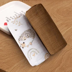 Elinfant mantas de muselina para bebé 100% algodón, envoltura suave