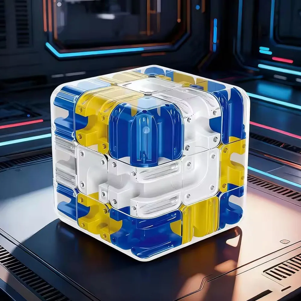 Cubo mágico laberinto de bolas rodantes 3D, juguete educativo - imagen 4