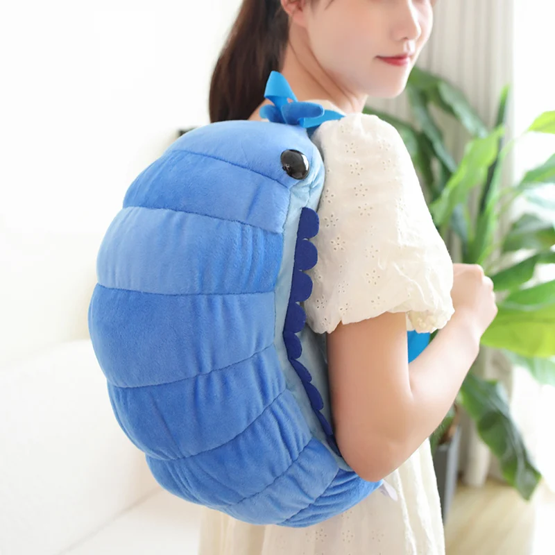 Mochila de peluche gusano sandía para niños