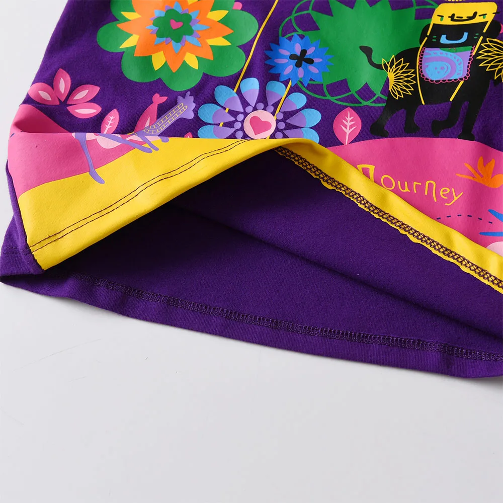 DXTON camisetas algodón estampado floral verano manga corta para niñas - imagen 4