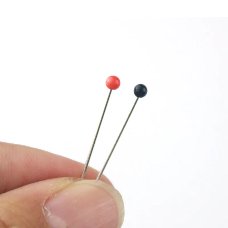 Alfileres de costura rectos con cabeza redonda y perlas coloridas - imagen 2