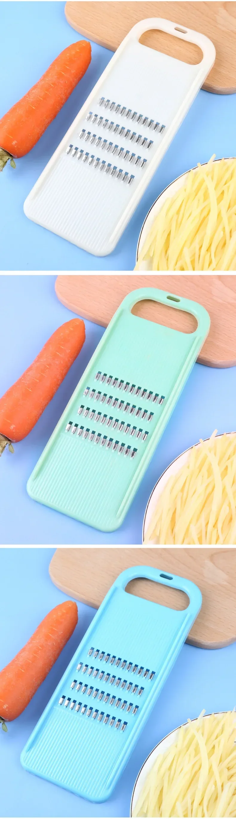 Comparativa del rebanador manual con verduras