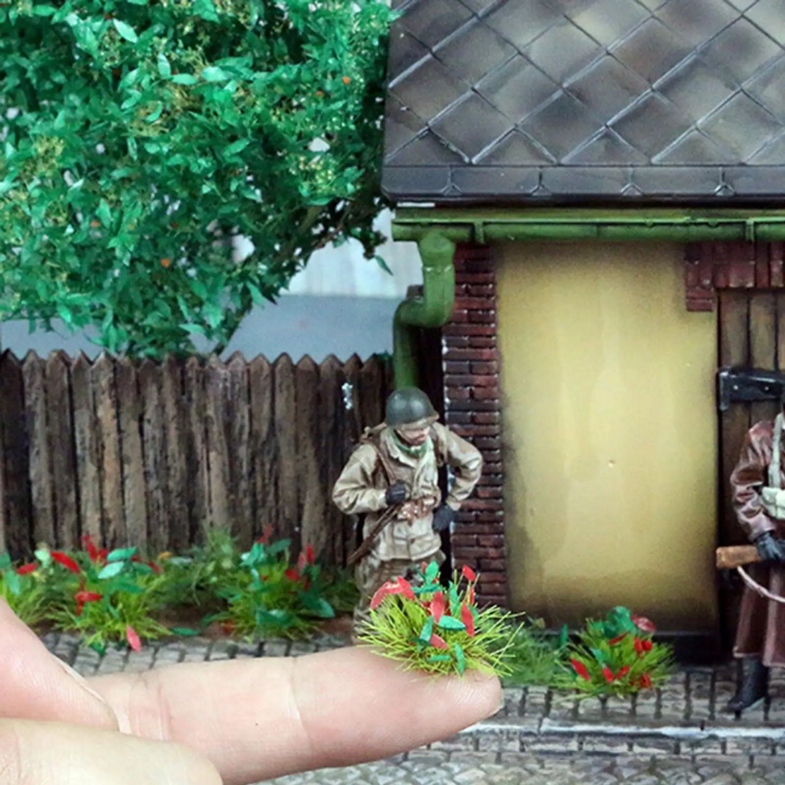 Kit accesorios para maquetas de tren: césped y flores - imagen 4