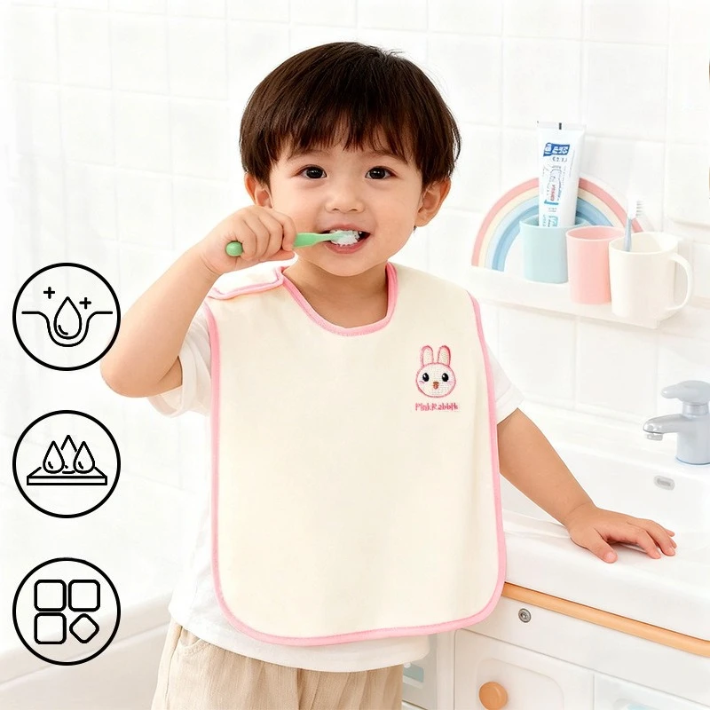 Baberos impermeables con bordado infantil para la saliva - imagen 2