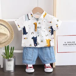 Conjunto verano infantil con camiseta estampada y pantalones cortos