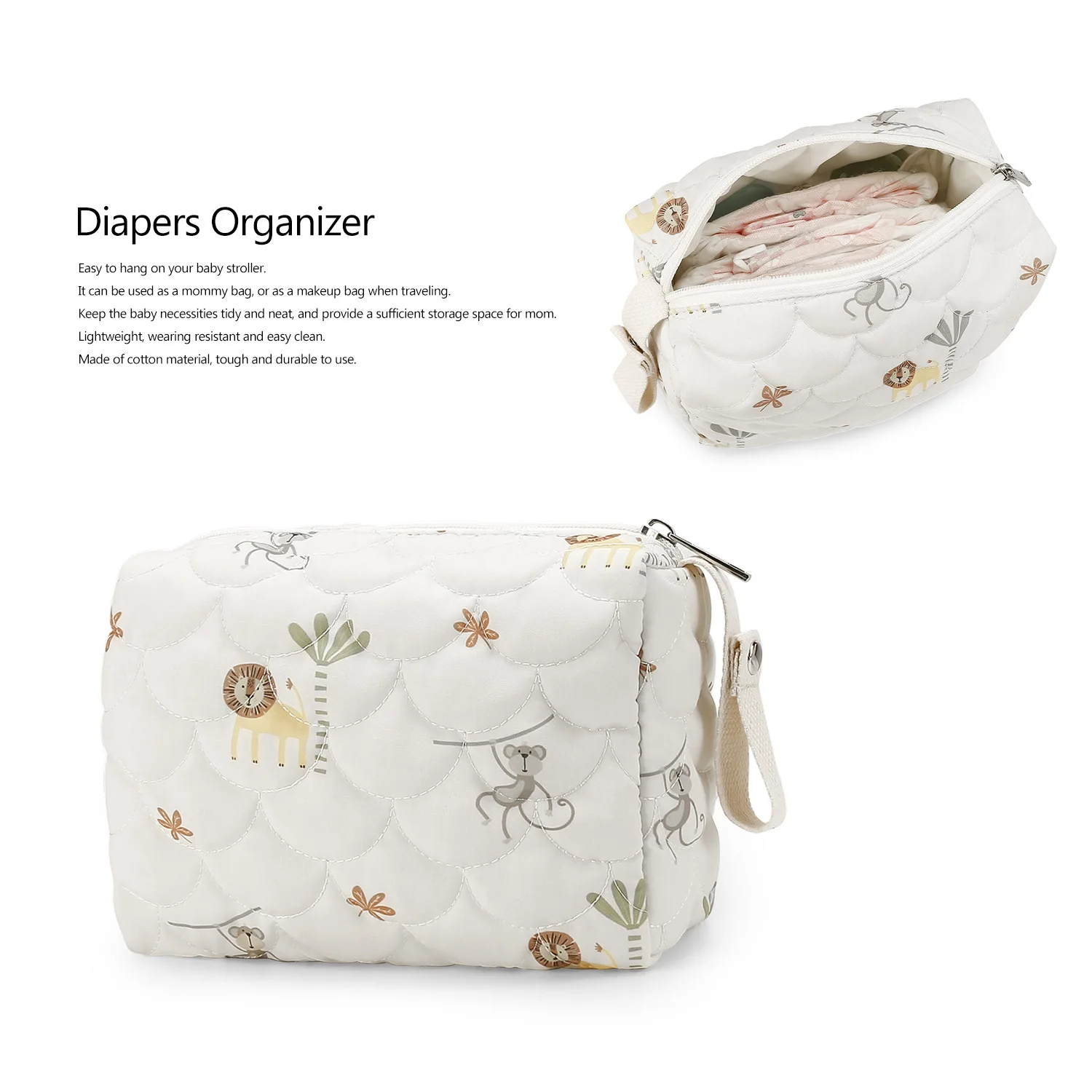 Bolso impermeable para pañales con estampado de arcoíris
