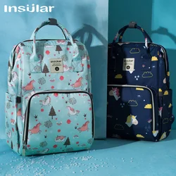 Mochila maternidad con organizador pañales y cochecito colgante