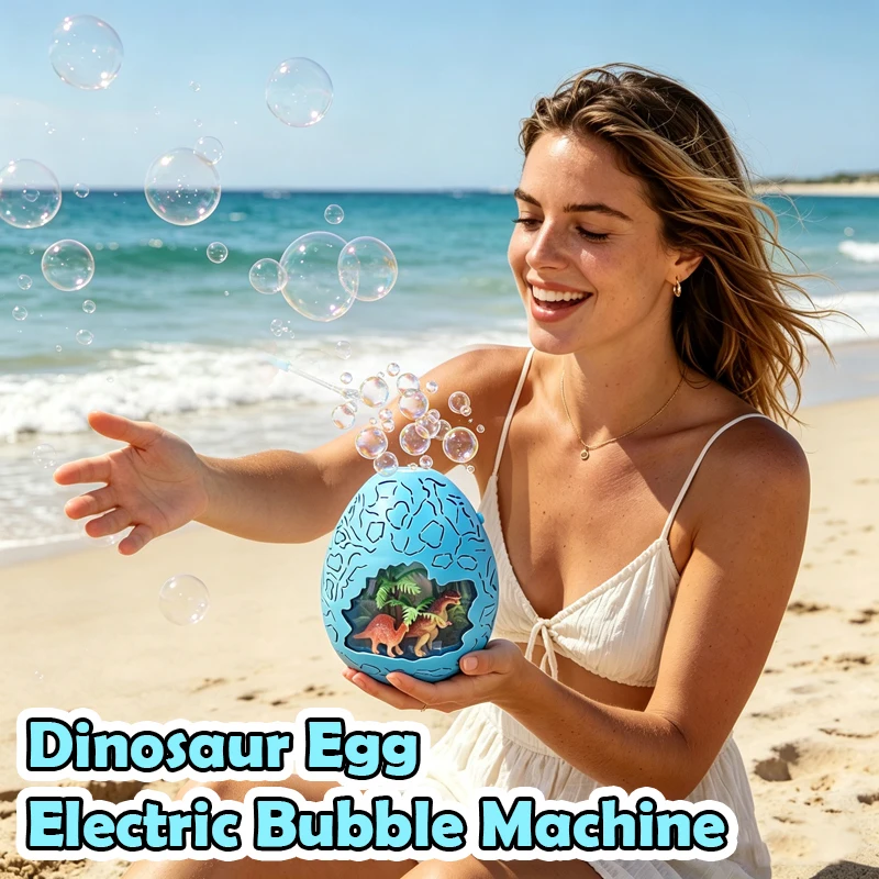 Máquina de burbujas infantil eléctrica con huevo de dinosaurio - imagen 5