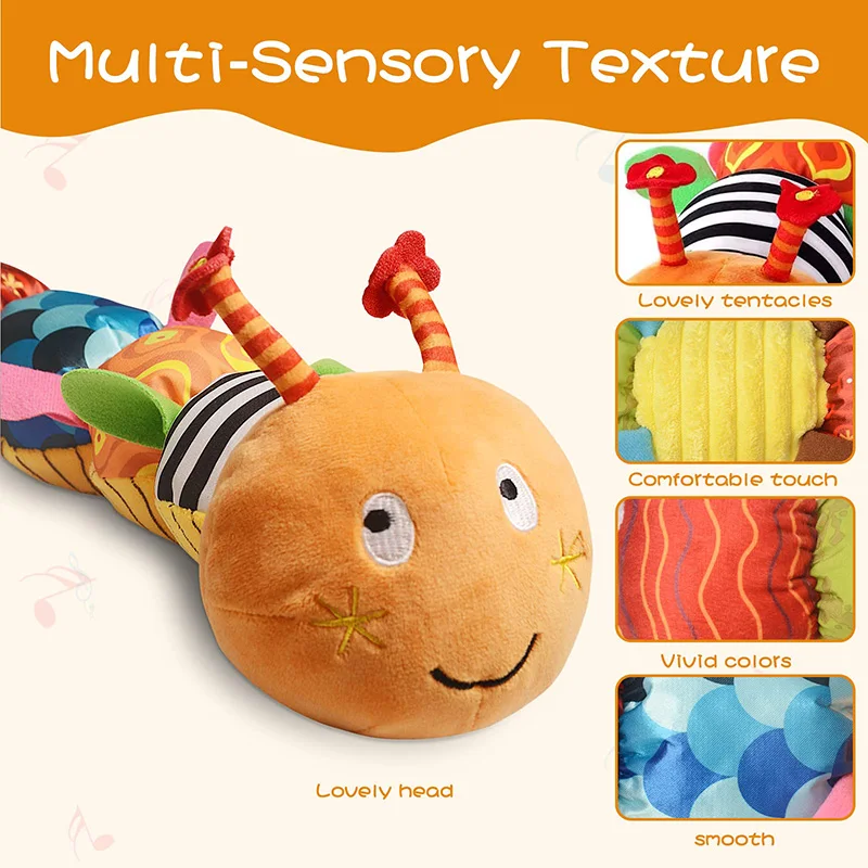 Sonajero musical oruga – Juguete sensorial para bebé - imagen 4