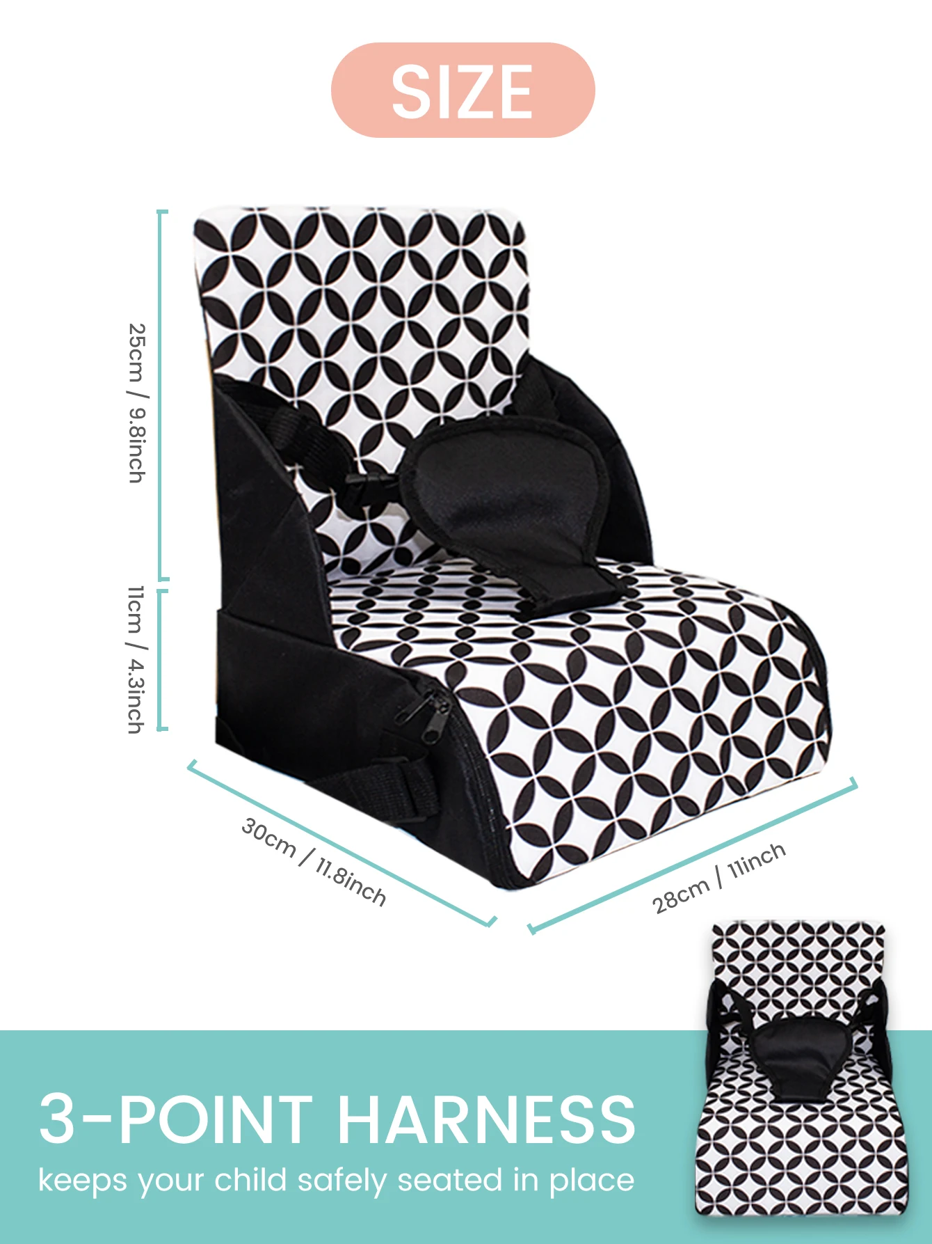 Silla de comedor para bebé elevadora plegable antideslizante