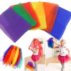 Pañuelos de gimnasia para danza en gasa color caramelo