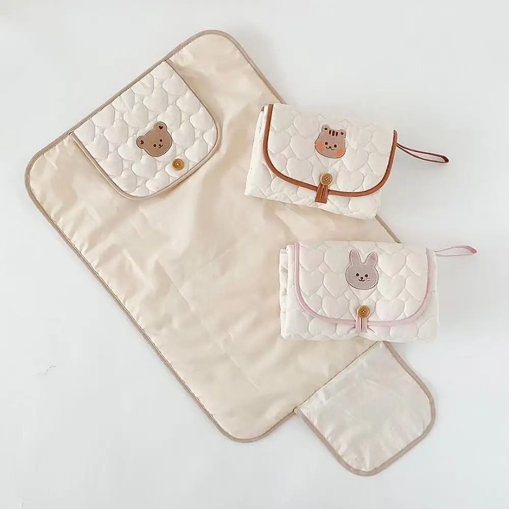 Cambiador portátil con cojín plegable doble cara acolchado para bebé - imagen 3